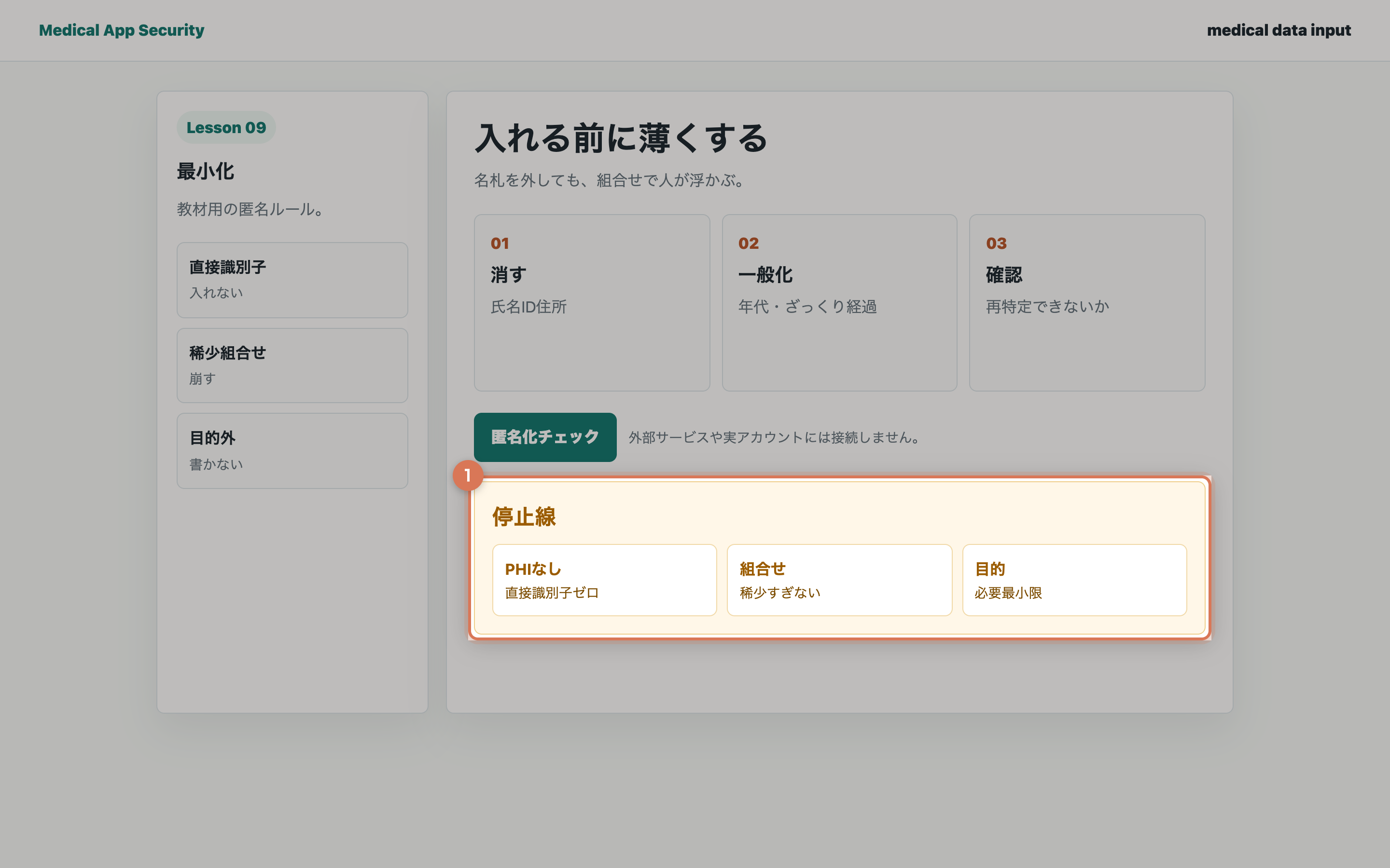 入力前チェックの結果