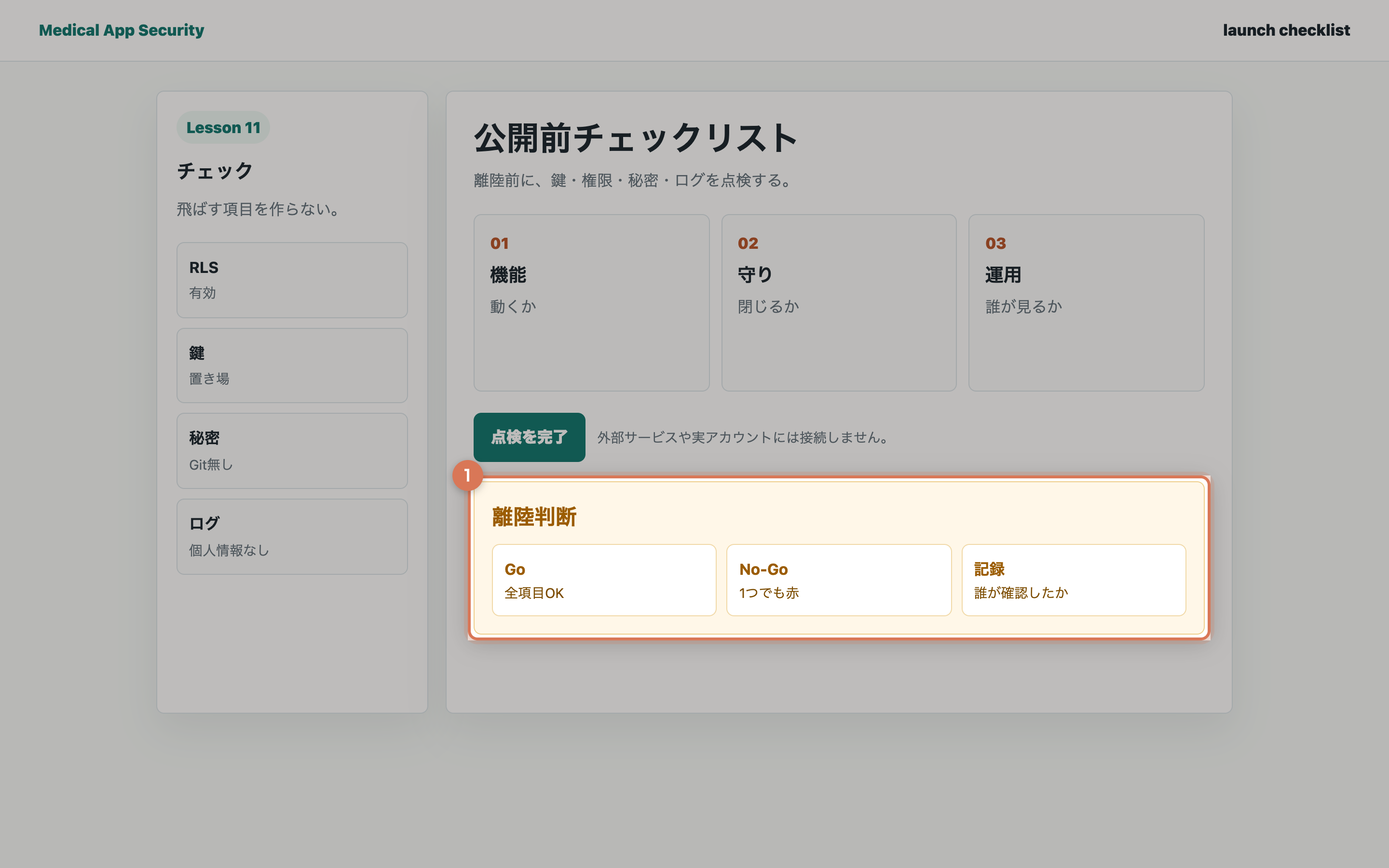 離陸判断の結果スポット