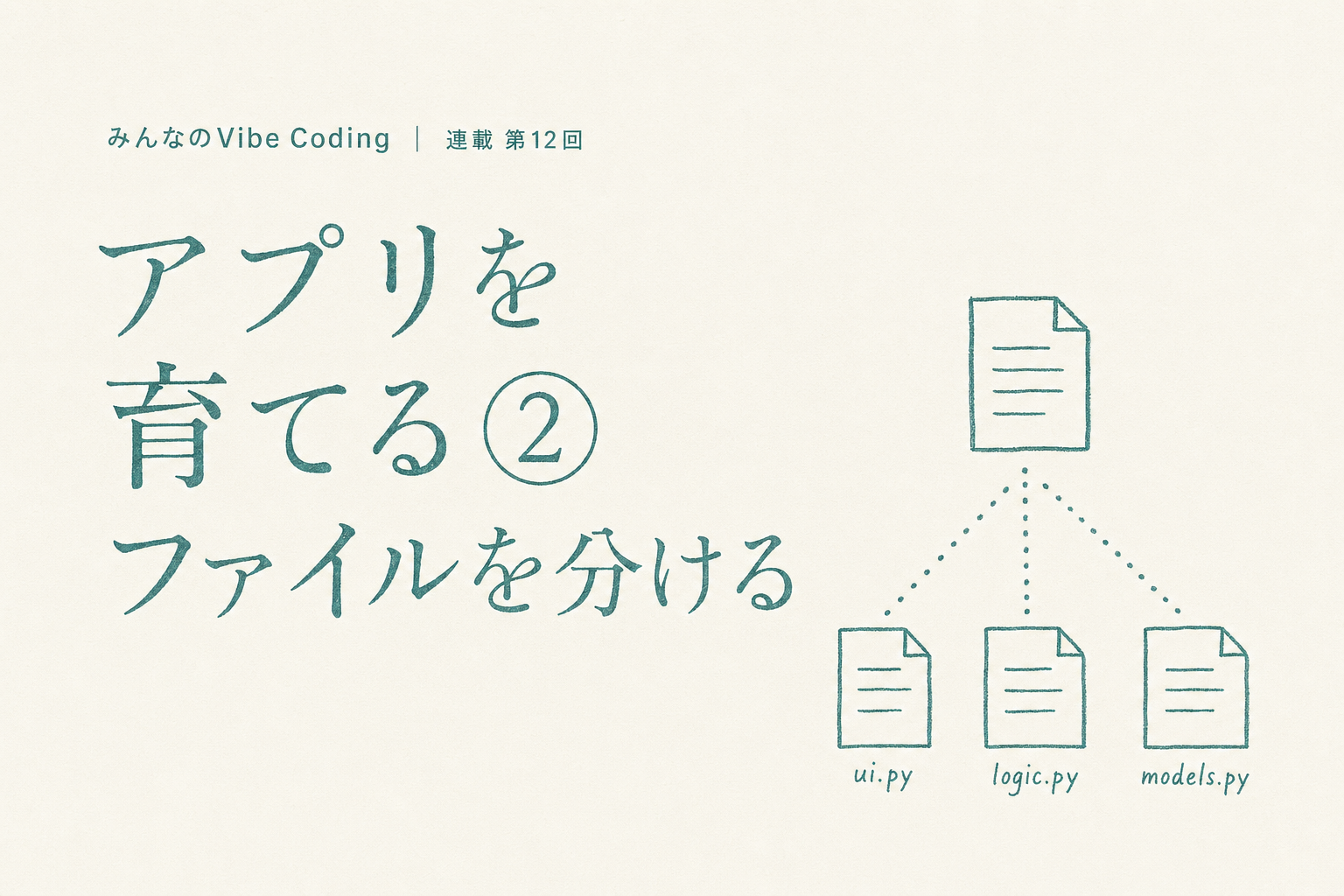 アプリを育てる② ファイルを分ける